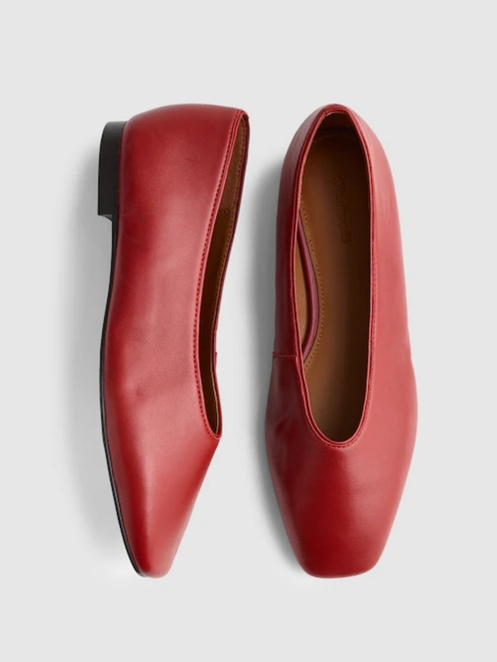 New! Madewell The Mylie Ballet Flat in Wild Cranberry Leather 5.5